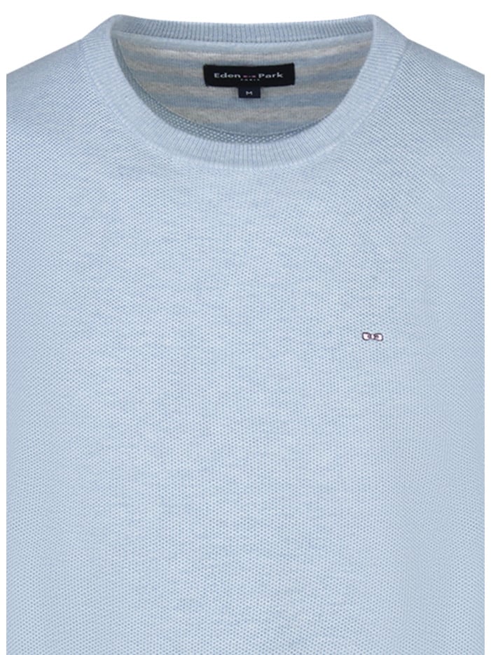 Pull en coton ciel uni avec...