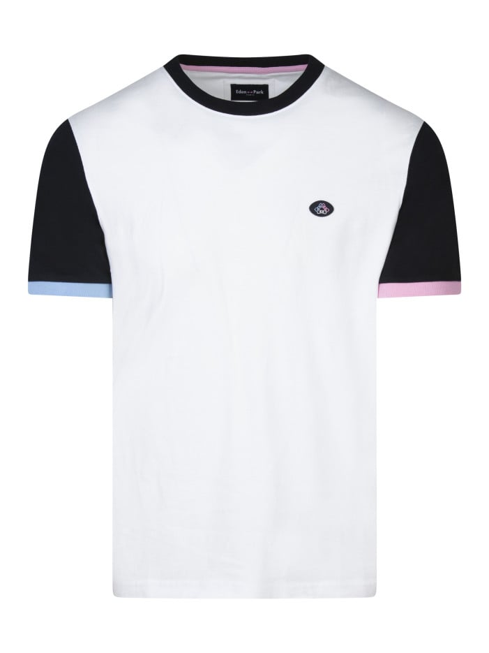 T-shirt en coton blanc uni...
