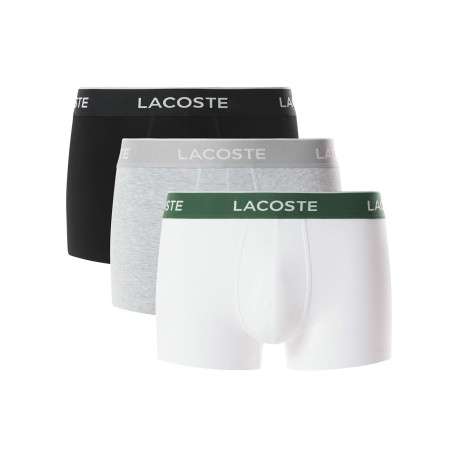 Lot de 3 boxers classiques en coton tricolores chinés avec le nom de la marque
