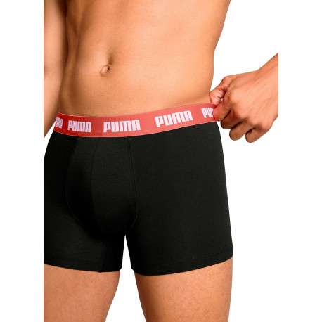 Lot de 3 boxers en coton noirs unis à ceintures de couleurs différentes - Image 3