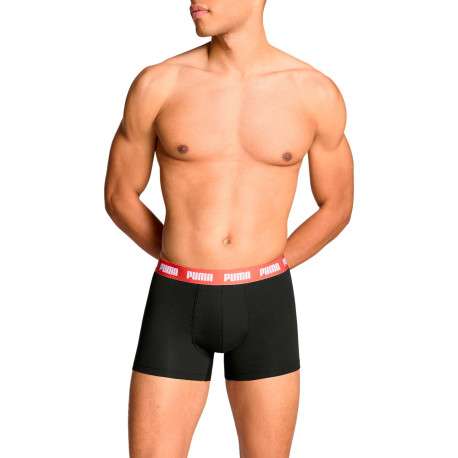 Lot de 3 boxers en coton noirs unis à ceintures de couleurs différentes - Image 4