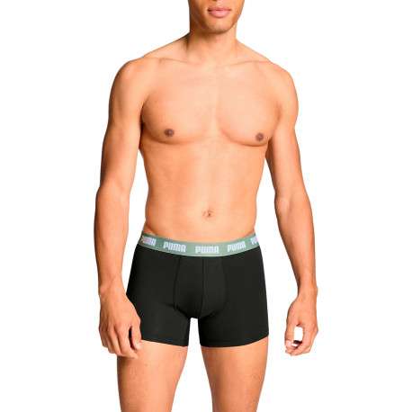 Lot de 3 boxers en coton noirs unis à ceintures de couleurs différentes - Image 6