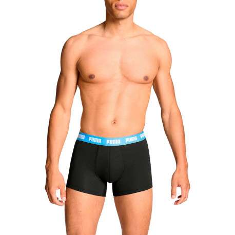 Lot de 3 boxers en coton noirs unis à ceintures de couleurs différentes - Image 7
