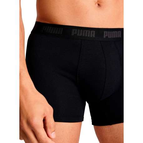 Lot de 3 boxers classiques en coton tricolores chinés avec le nom de la marque - Image 3