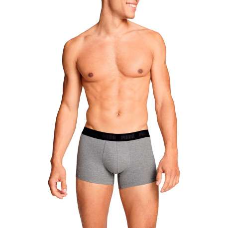 Lot de 3 boxers classiques en coton tricolores chinés avec le nom de la marque - Image 6