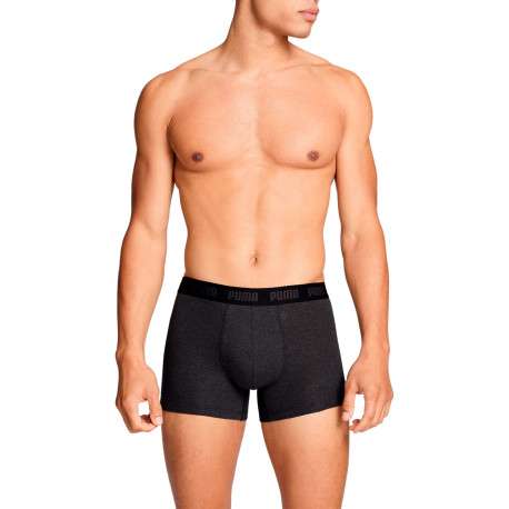 Lot de 3 boxers classiques en coton tricolores chinés avec le nom de la marque - Image 7