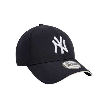 Casquette strapback bleue marine unie avec le logo blanc en relief - Image 3