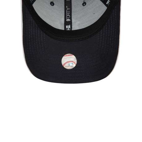Casquette strapback bleue marine unie avec le logo blanc en relief - Image 5
