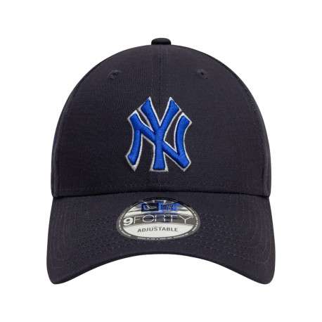 Casquette strapback en coton bleue marine unie avec une broderie sur le côté - Image 2
