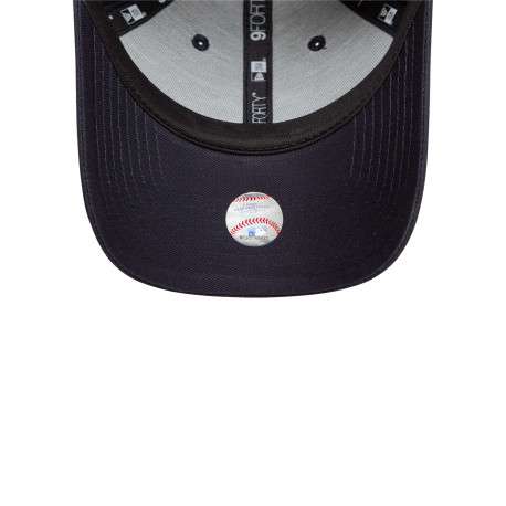 Casquette strapback en coton bleue marine unie avec une broderie sur le côté - Image 5