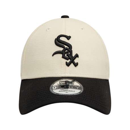 Casquette strapback en coton bicolore avec des lettres en relief à l'avant - Image 2