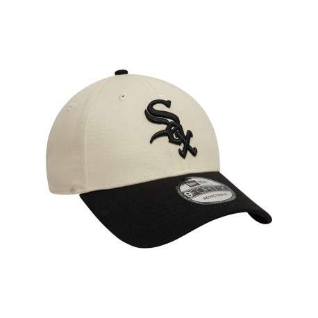 Casquette strapback en coton bicolore avec des lettres en relief à l'avant - Image 3
