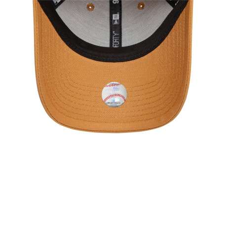 Casquette strapback en coton orange unie avec des lettres ton sur ton en relief - Image 5