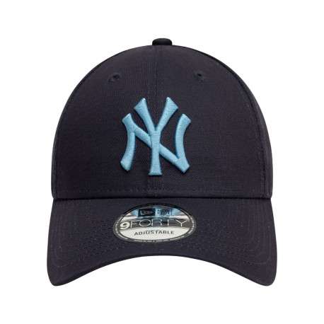 Casquette strapback en coton bleue marine unie avec des lettres en relief - Image 2