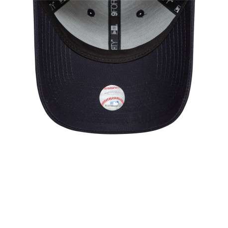 Casquette strapback en coton bleue marine unie avec des lettres en relief - Image 5