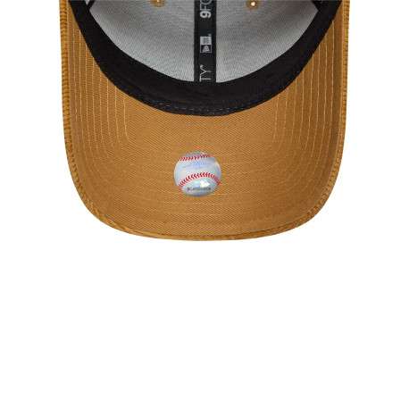 Casquette strapback en coton camel en velours côtelée avec des lettres en relief - Image 5