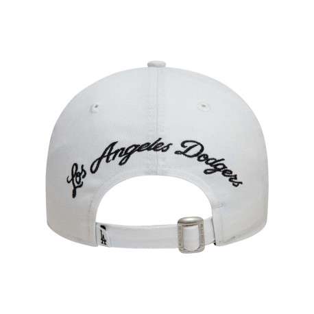 Casquette strapback en coton blanche avec une broderie à l'avant et à l'arrière - Image 4