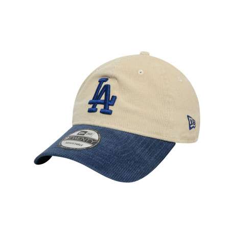 Casquette strapback en coton bicolore en velours côtelée avec une broderie