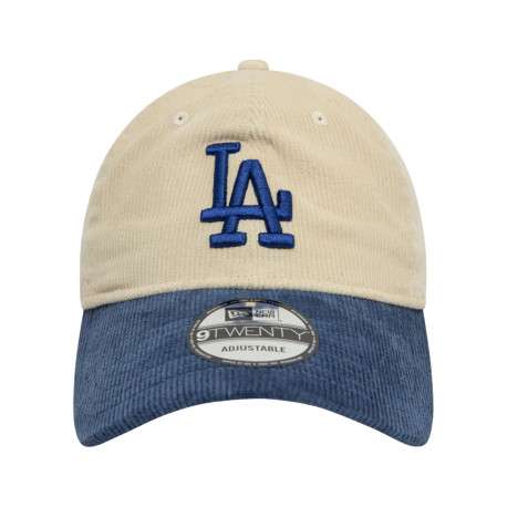 Casquette strapback en coton bicolore en velours côtelée avec une broderie - Image 2