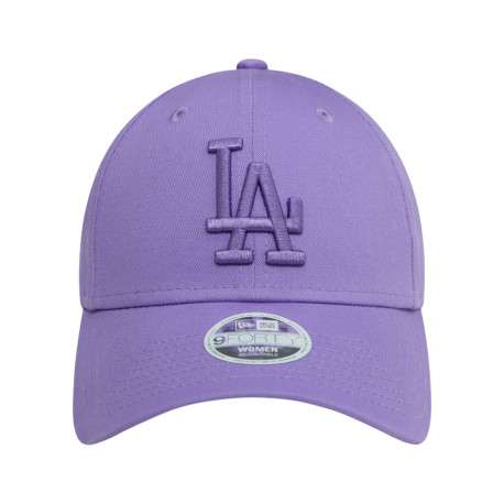 Casquette strapback en coton violette unie avec des lettres en relief à l'avant - Image 2