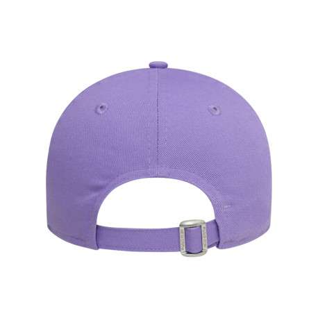 Casquette strapback en coton violette unie avec des lettres en relief à l'avant - Image 4