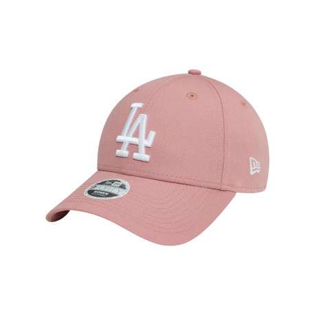 Casquette strapback en coton rose unie avec des lettres en relief à l'avant