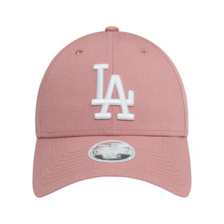 Casquette strapback en coton rose unie avec des lettres en relief à l'avant - Image 2