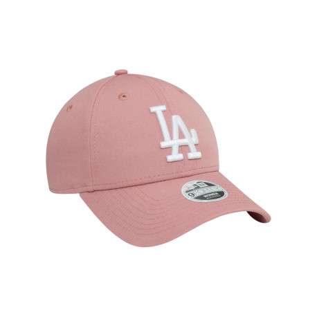 Casquette strapback en coton rose unie avec des lettres en relief à l'avant - Image 3