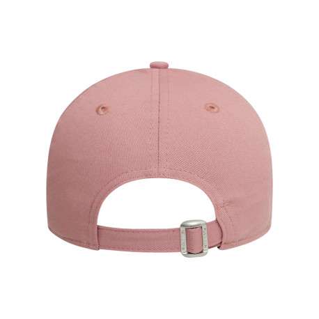 Casquette strapback en coton rose unie avec des lettres en relief à l'avant - Image 4
