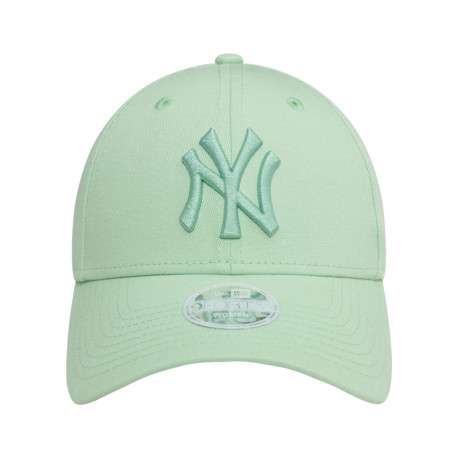 Casquette strapback en coton verte claire unie avec des lettres en relief - Image 2