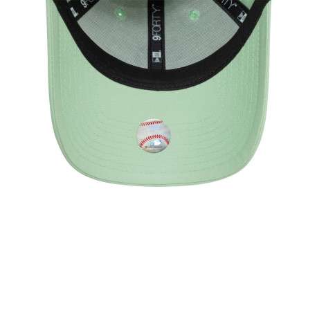 Casquette strapback en coton verte claire unie avec des lettres en relief - Image 5