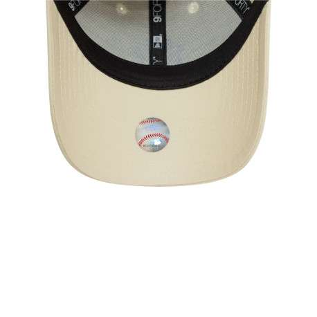 Casquette strapback en coton écrue unie avec des lettres en relief à l'avant - Image 5