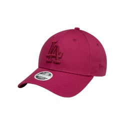 Casquette strapback en coton fuchsia unie avec des lettres en relief à l'avant