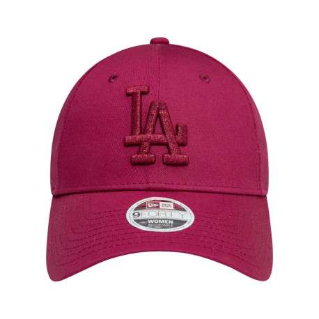 Casquette strapback en coton fuchsia unie avec des lettres en relief à l'avant - Image 7