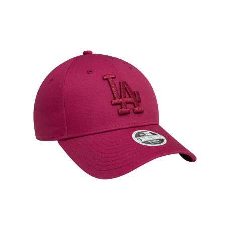 Casquette strapback en coton fuchsia unie avec des lettres en relief à l'avant - Image 8
