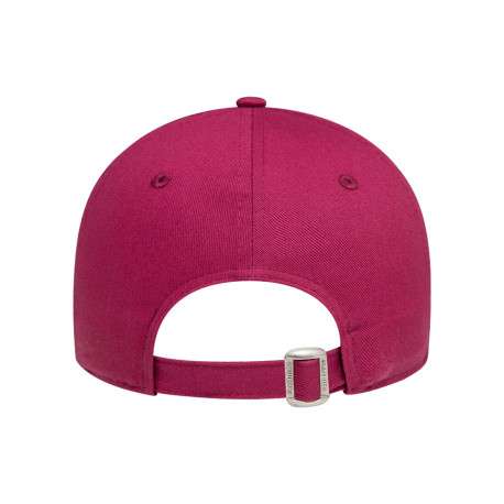 Casquette strapback en coton fuchsia unie avec des lettres en relief à l'avant - Image 9