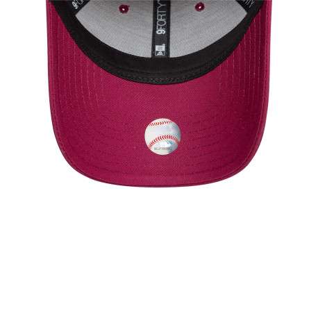 Casquette strapback en coton fuchsia unie avec des lettres en relief à l'avant - Image 10