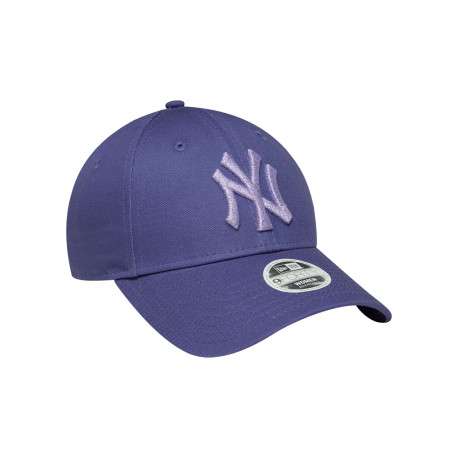 Casquette strapback en coton violette unie réglable à l'arrière - Image 3