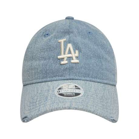 Casquette strapback en coton bleue stone aspect denim délavé - Image 6