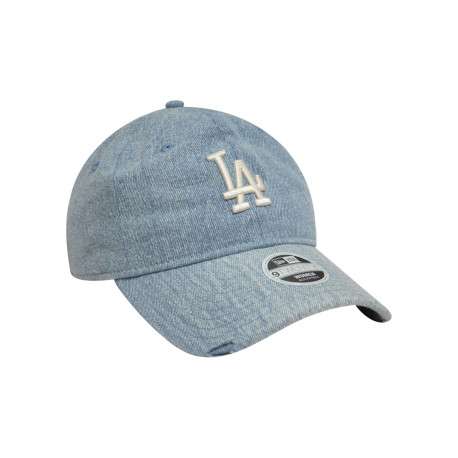 Casquette strapback en coton bleue stone aspect denim délavé - Image 7