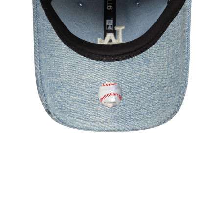 Casquette strapback en coton bleue stone aspect denim délavé - Image 9