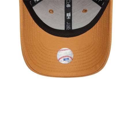 Casquette strapback en coton camel unie avec des lettres en relief à l'avant - Image 5