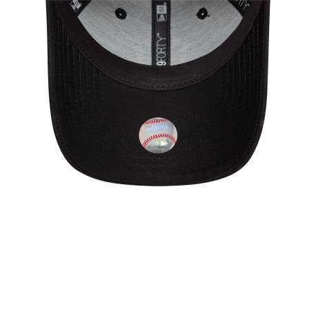 Casquette strapback en coton noire unie avec des lettres beiges à l'avant - Image 5