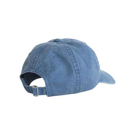Casquette indigo unie avec une fermeture ajustable à l'arrière - Image 3