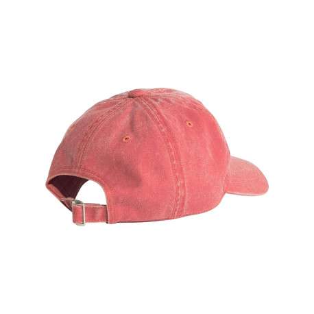 Casquette rouge unie avec logo iconique brodé sur le devant - Image 3