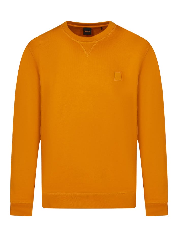 Sweat en coton orange uni...