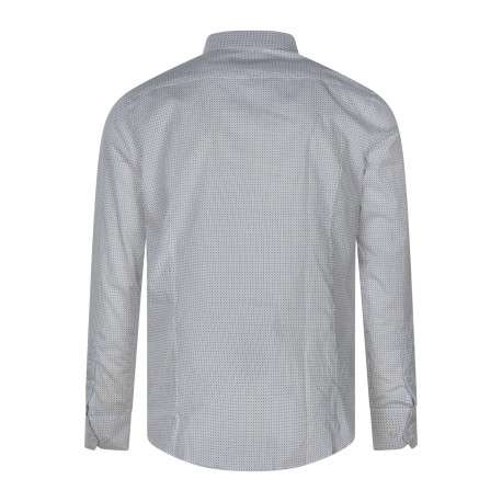 Chemise en coton blanche à minis motifs avec une coupe regular fit - Image 2
