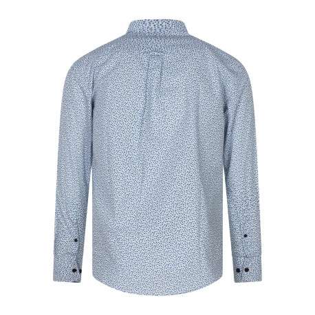 Chemise en coton blanche à minis motifs avec un col américain - Image 2