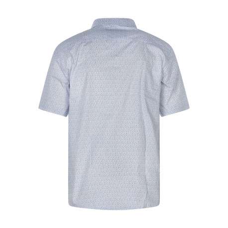 Chemise à manches courtes en coton blanche à minis motifs avec un col américain - Image 2