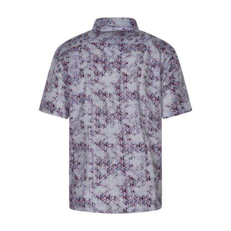 Chemise à manches courtes en coton rose imprimée avec une coupe regular fit - Image 2